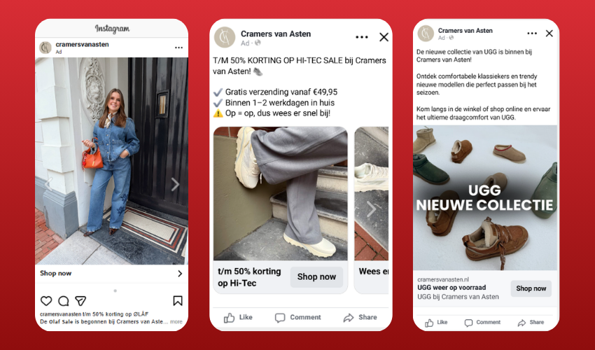 Cramers van Asten Instagram en Facebook Advertentie