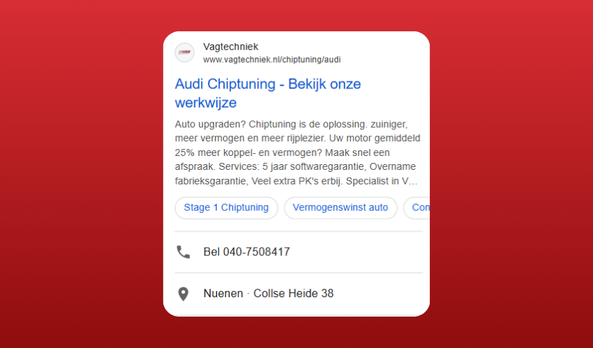Vagtechniek Google Ads